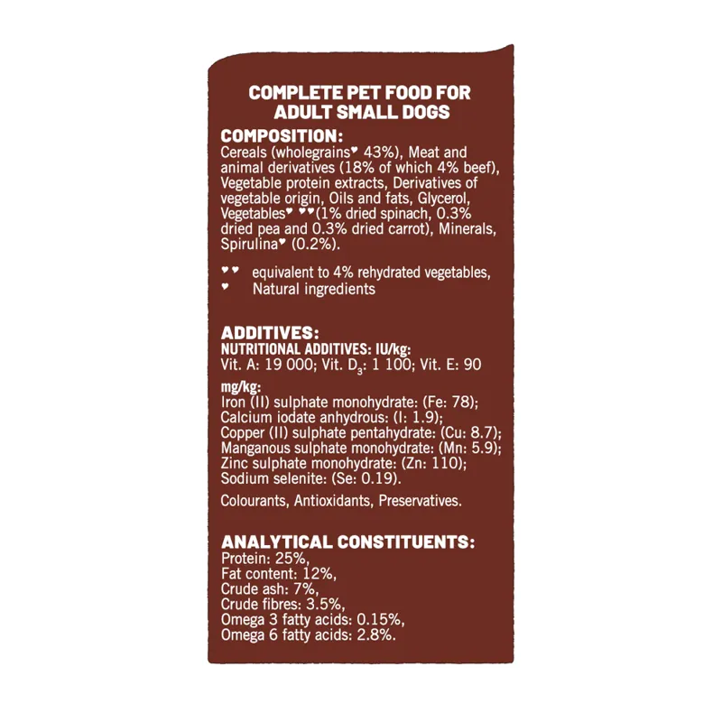 Bakers Adult Small Dog Beef 2.85kg-3